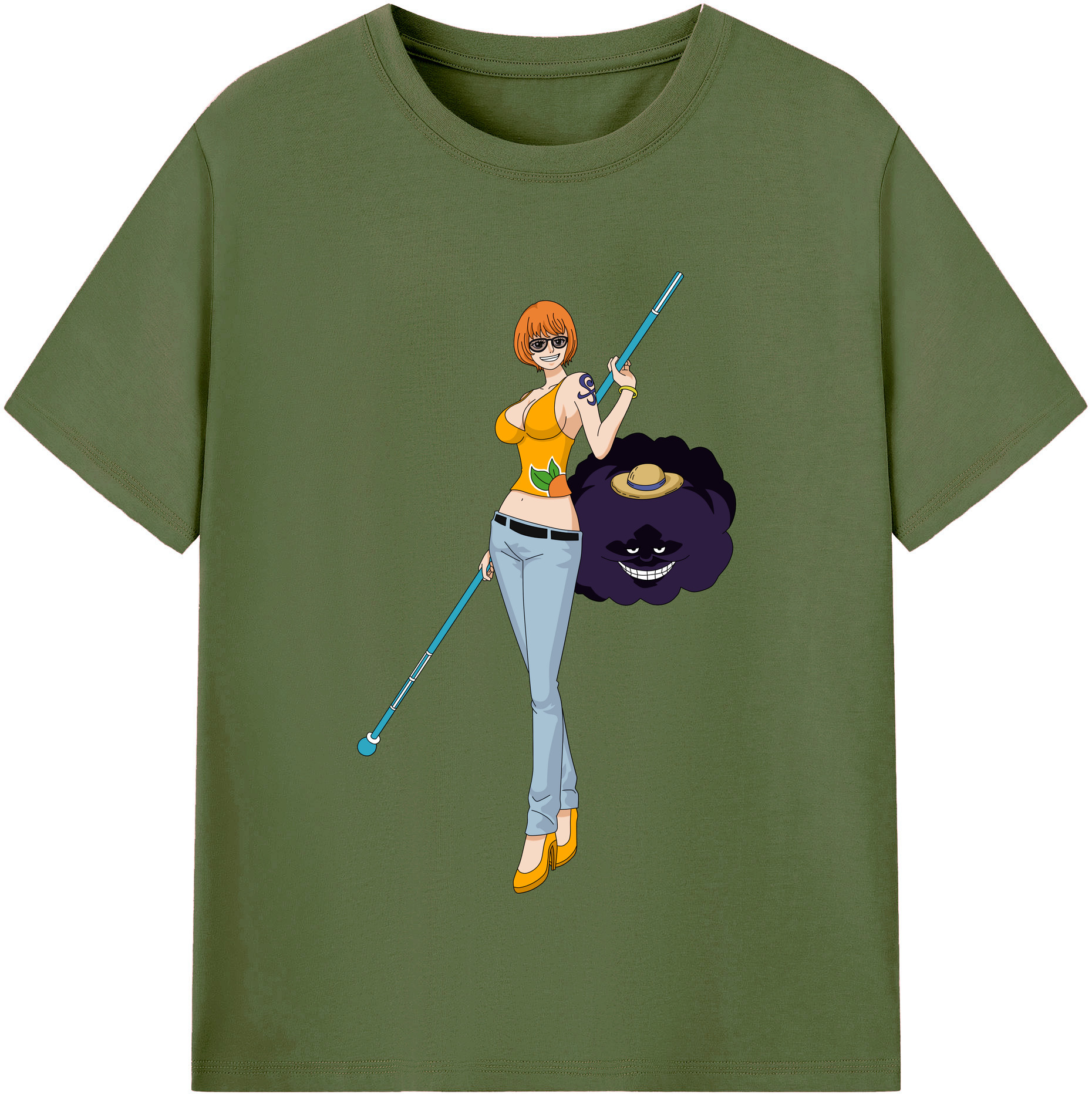 ワンピース ナミ ONE PIECE Nami 綿100％半袖Tシャツ（フロントプリント）
